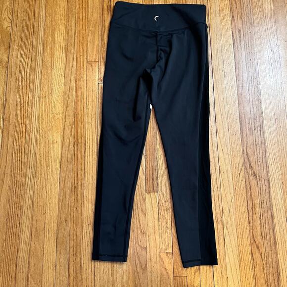Zyia Leggings Womens 4 Black Stripe Crop Pants - Picture 3 of 8